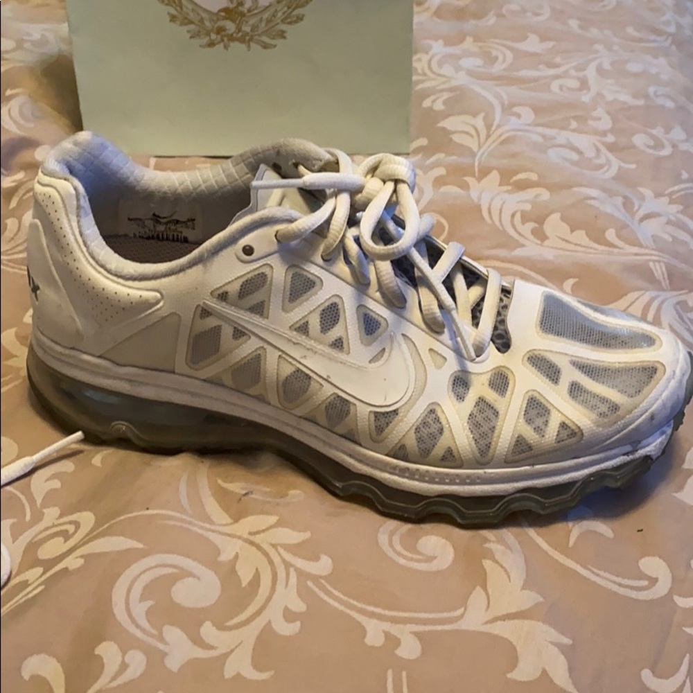Nike Fitsole White Tennis Shoes Size 7.5 - Picture 5 of 6